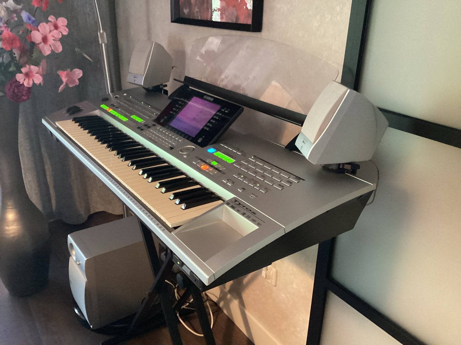Yamaha Tyros 1 compleet met originele speakerset/standaard, Muziek en Instrumenten, Ophalen, Gebruikt, Yamaha, Met standaard