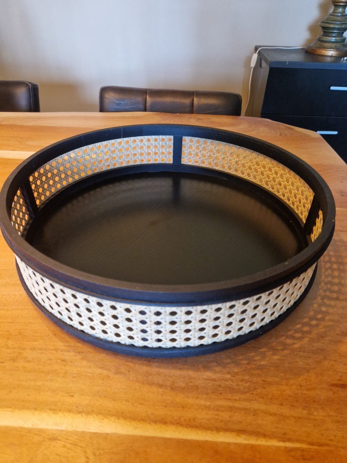 Webbing dienblad/plateau diameter 40cm, Rond, Ophalen of Verzenden, Zo goed als nieuw, Dienblad