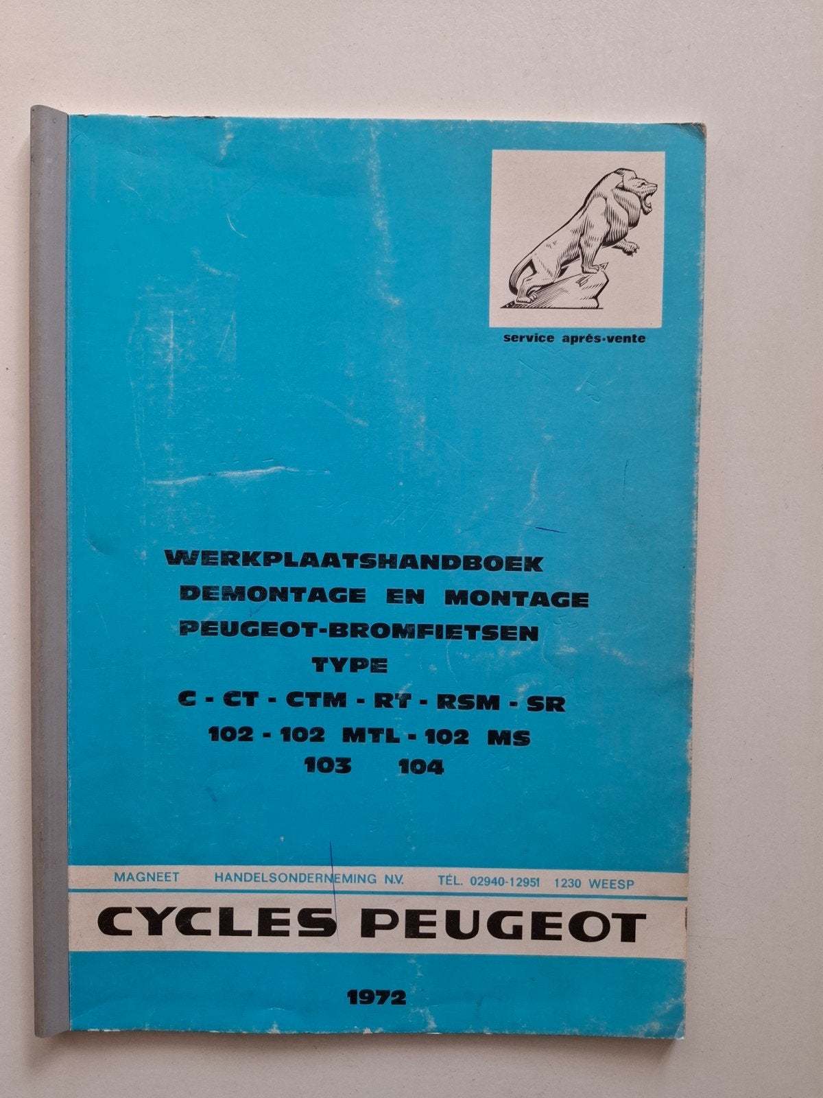 Peugeot Bromfietsen Werkplaatshandboek 1972, Ophalen of Verzenden, Uitlaat
