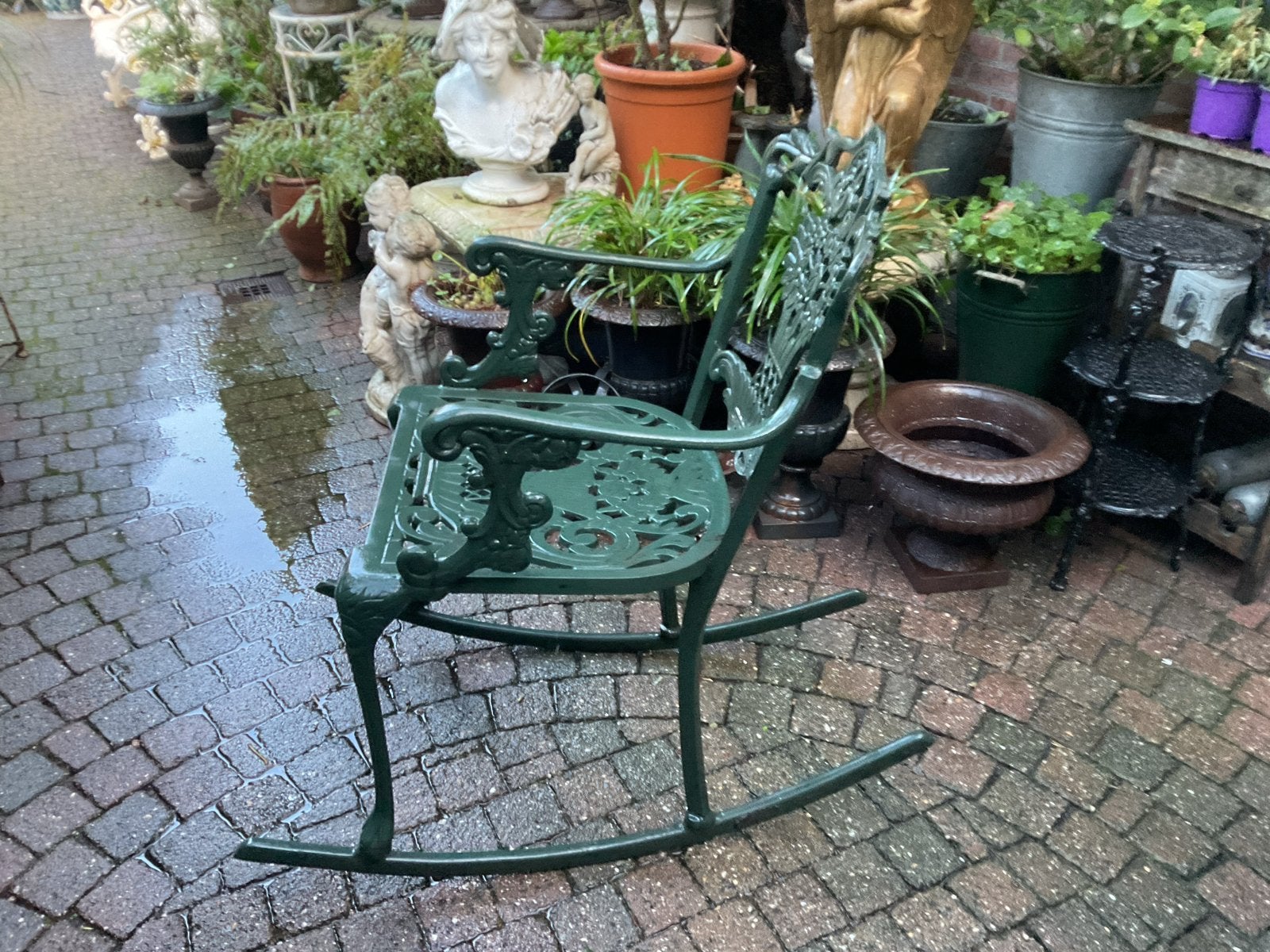 metalen schommelstoel - Groen, Ophalen, Gebruikt, Overige kleuren, Metaal
