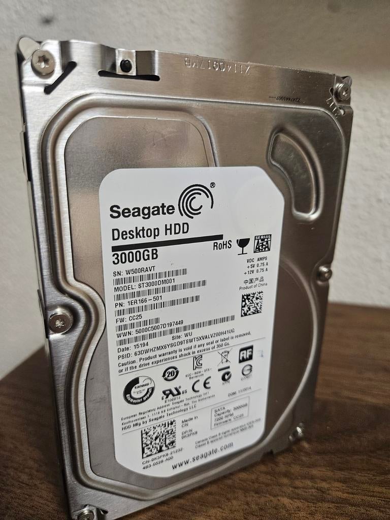 Seagate HDD 3TB - (meerdere stuks), Computers en Software, Harde schijven, Zo goed als nieuw, Desktop, Intern, HDD, SATA, Ophalen of Verzenden