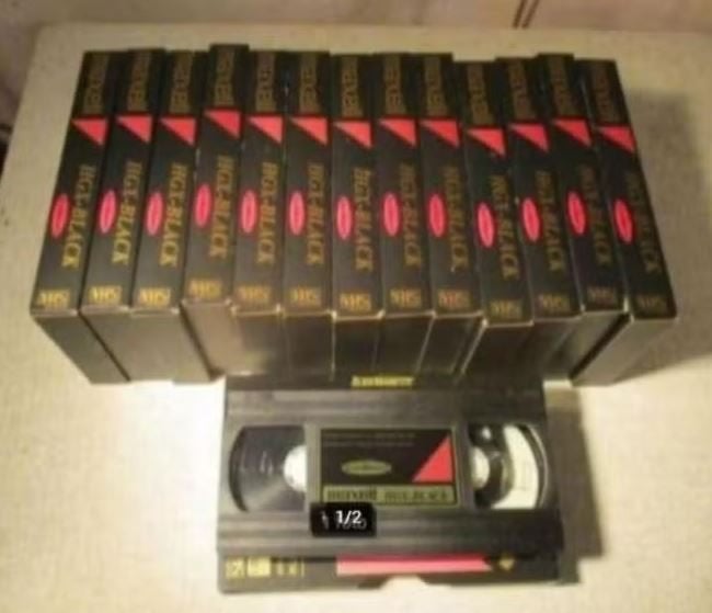 14 Hoogwaardige VHS Videobanden - Maxell HGX Black, Audio, Tv en Foto, Videospelers, Ophalen of Verzenden, Zo goed als nieuw, Videoband