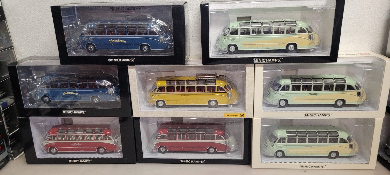 Minichamps Setra S8 Reisebussen, Ophalen of Verzenden, Zo goed als nieuw, Bus of Vrachtwagen, MiniChamps