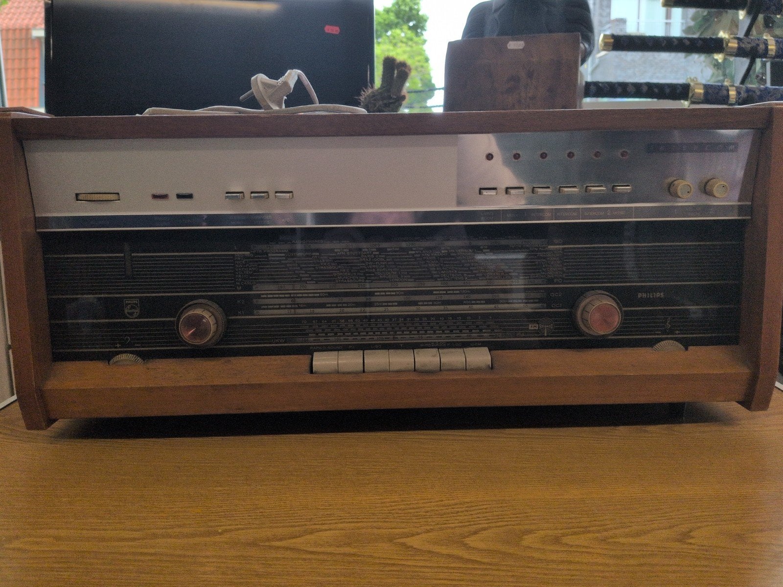 Philips B8X44A FM Stereo Buizenradio met Intercom | ca. 1963, Gebruikt, Onbekend, Ophalen of Verzenden, Onbekend