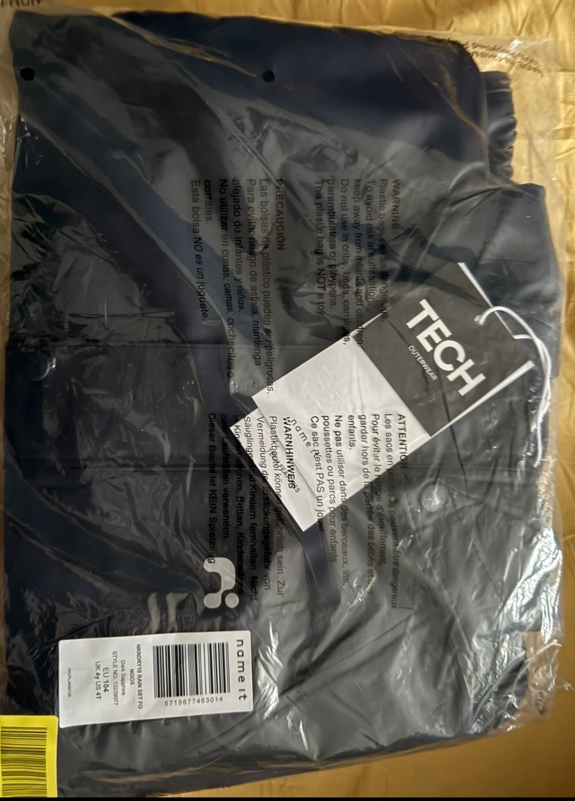 Name It regenpak DRY10 - Dark Sapphire - Maat 104, Ophalen of Verzenden, Nieuw, Jongen of Meisje