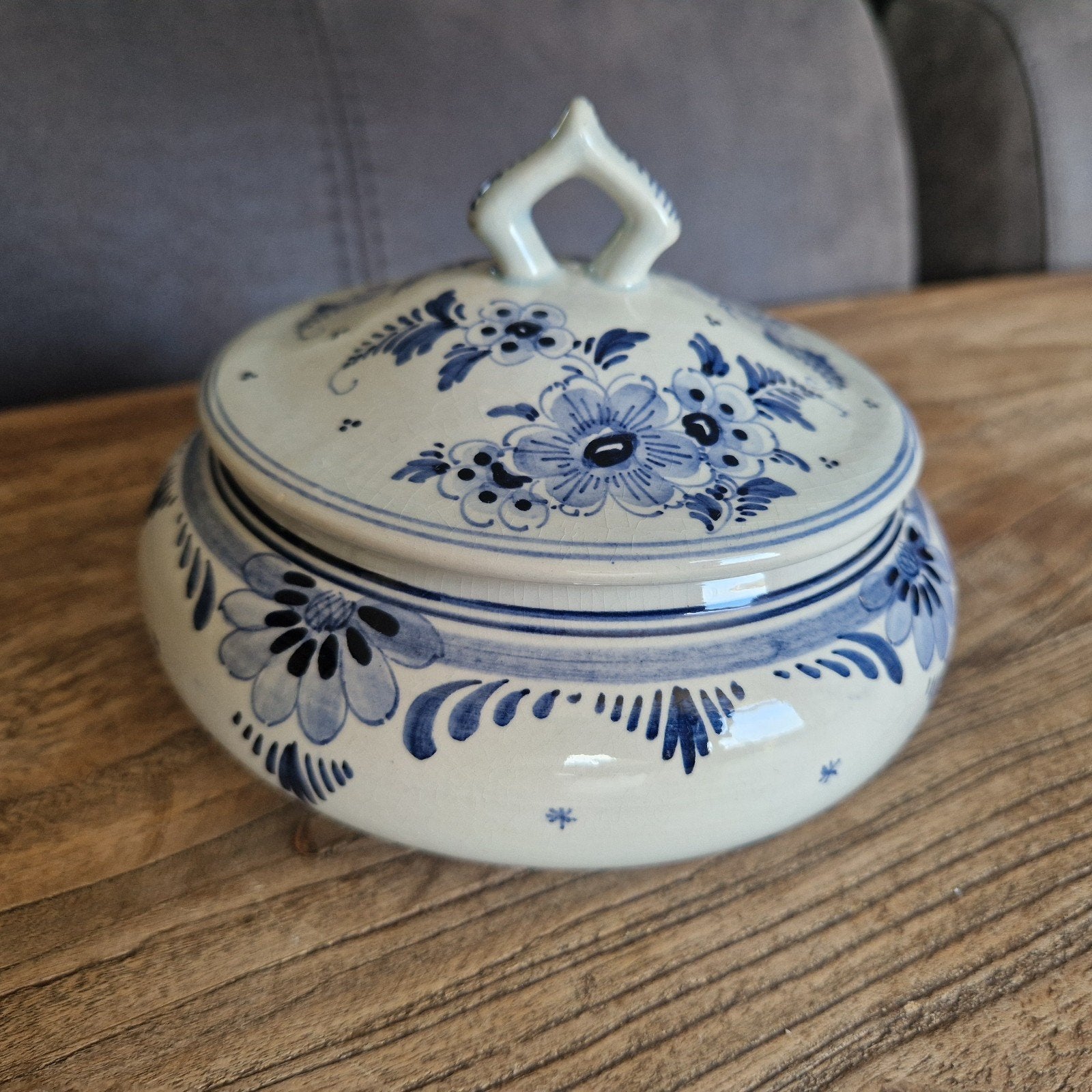 Delfts Blauw Bonbonnière / Schaaltje met Deksel, Ophalen of Verzenden