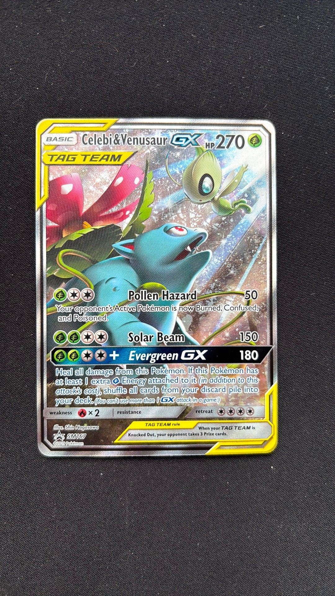 Celebi & Venusaur GX (SM 167) SM Black Star Promo, Ophalen of Verzenden, Zo goed als nieuw