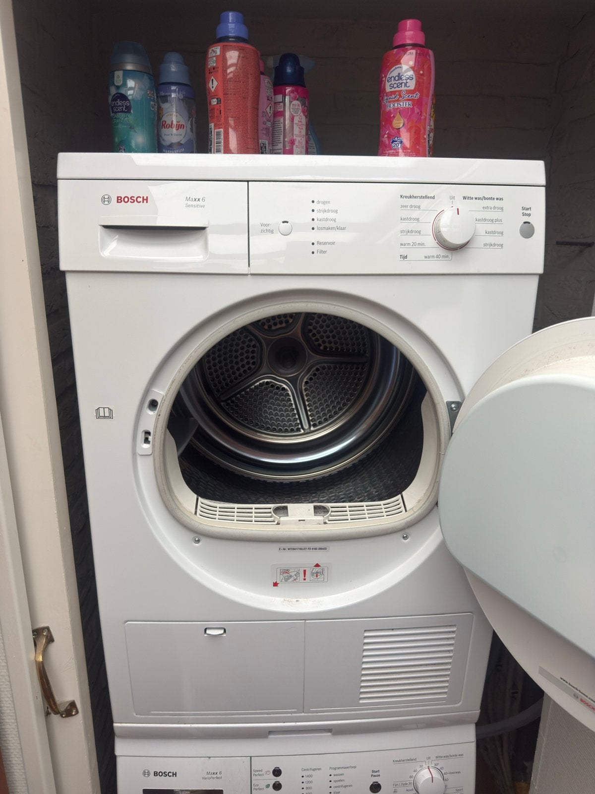 Bosch Maxx 6 Wasmachine en Droger Set - Zo goed als nieuw, Witgoed en Apparatuur, Ophalen, 6 tot 8 kg, Zo goed als nieuw, 85 tot 90 cm