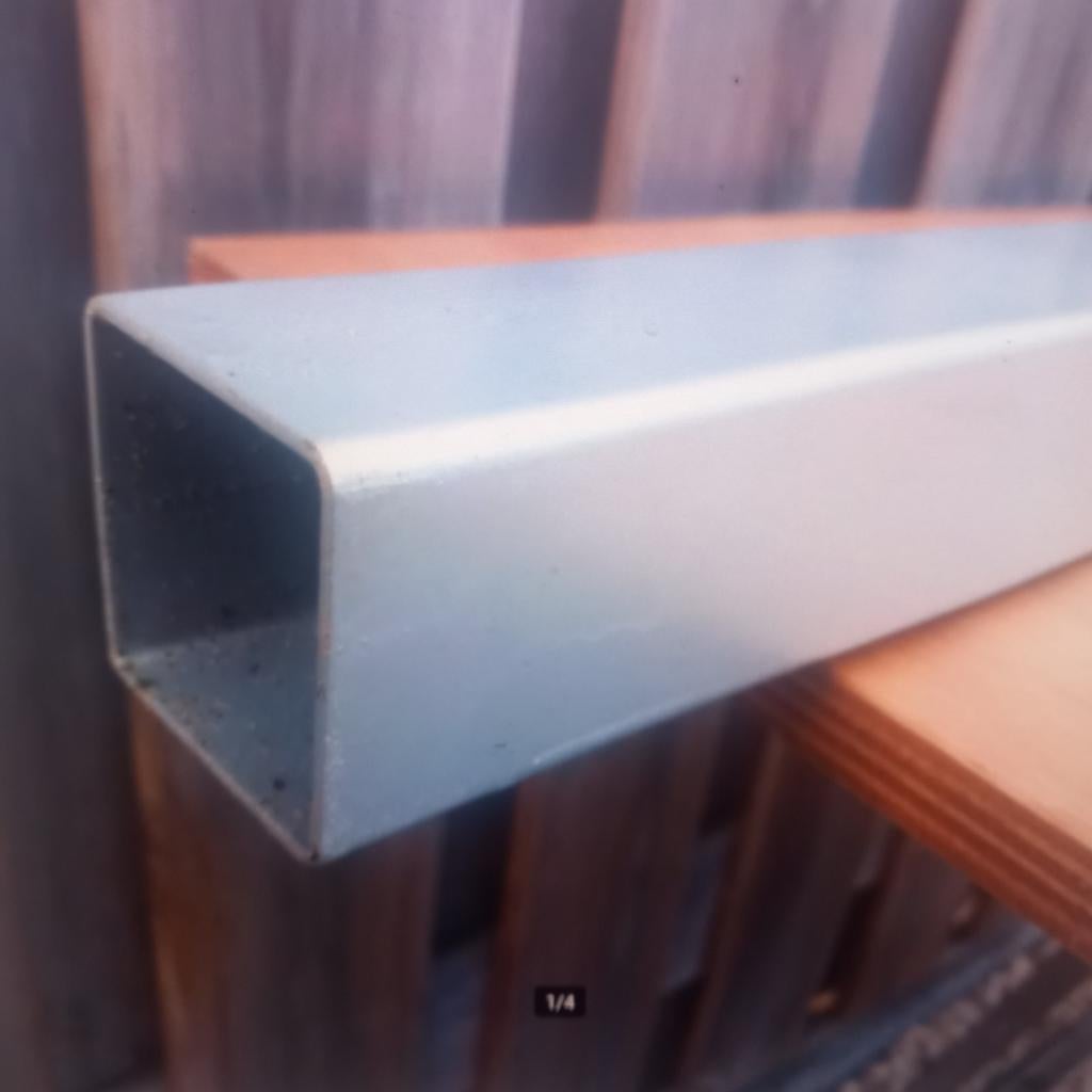 Partij Stalen gelakte koker 50 mm x 50 mm Lengte 165 cm 50st, Ophalen of Verzenden, Gebruikt, IJzer