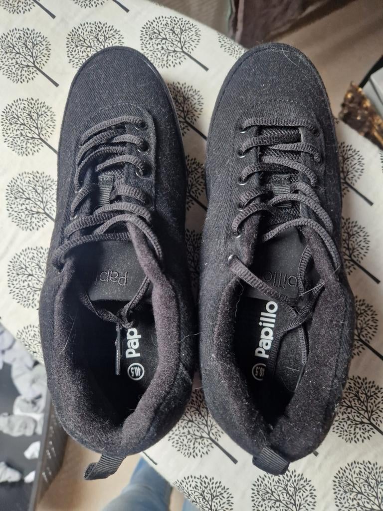 Papillon Canvas Lage Sneakers - Maat 40.5, Zwart, Ophalen of Verzenden, Sneakers of Gympen, Papillon