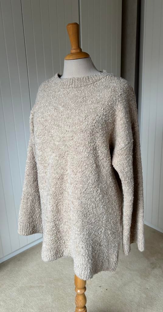 Zara warme oversized boucle trui camel S, Kleding | Dames, Ophalen of Verzenden, Zo goed als nieuw, Maat 36 (S), Bruin