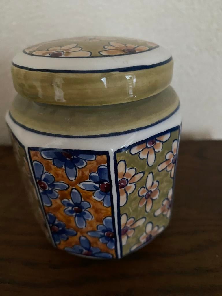 Vintage Potje met Deksel - Gouda Plateel, Ophalen of Verzenden