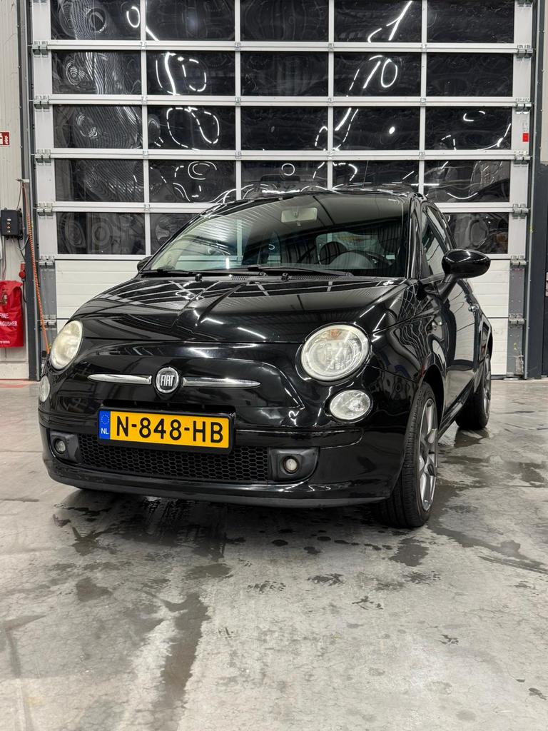 Fiat 500 1.2 C 2008 Zwart, Auto's, Voorwielaandrijving, 1242 cc, 4 cilinders, 840 kg
