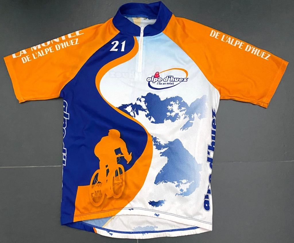 Wielertrui/wielershirt ALPE D’HUEZ – L’ile au Soleil (L), Ophalen of Verzenden, Overige typen