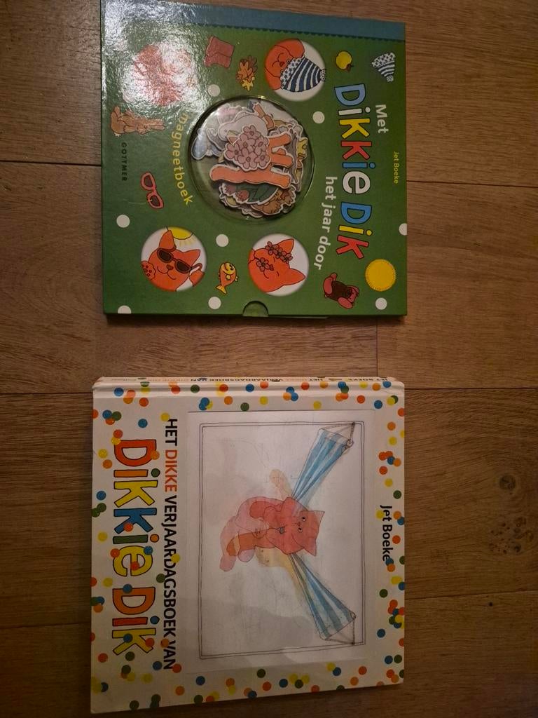 Prentenboek en magneetboek dikkie dik, Hobby en Vrije tijd, Ophalen of Verzenden, Zo goed als nieuw, Overige thema's, Pons of Mal