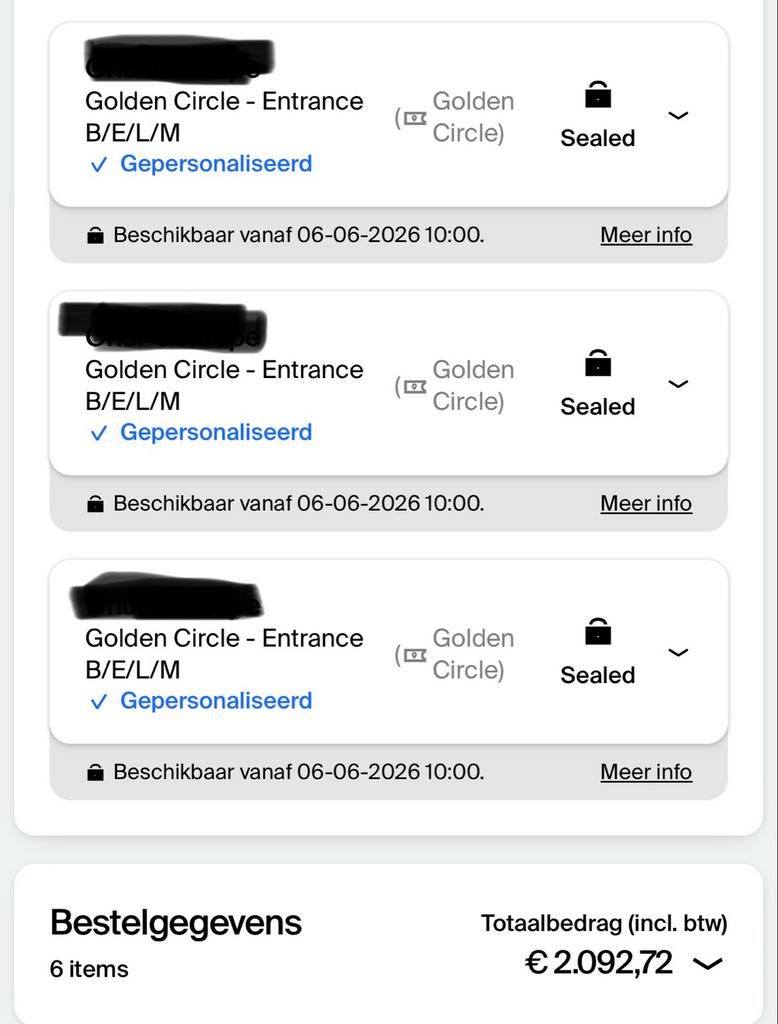 Ye (Kanye West) – Golden Circle – 6 juni 2026  – 11 tickets, Drie personen of meer, Juni