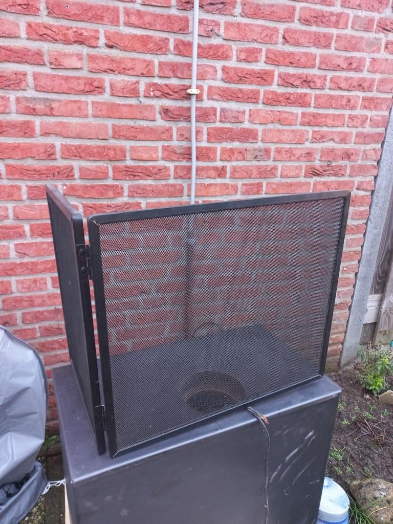 Open haard vonkenscherm spatscherm, Ophalen of Verzenden, Gebruikt, Inbouwhaard, Houthaard