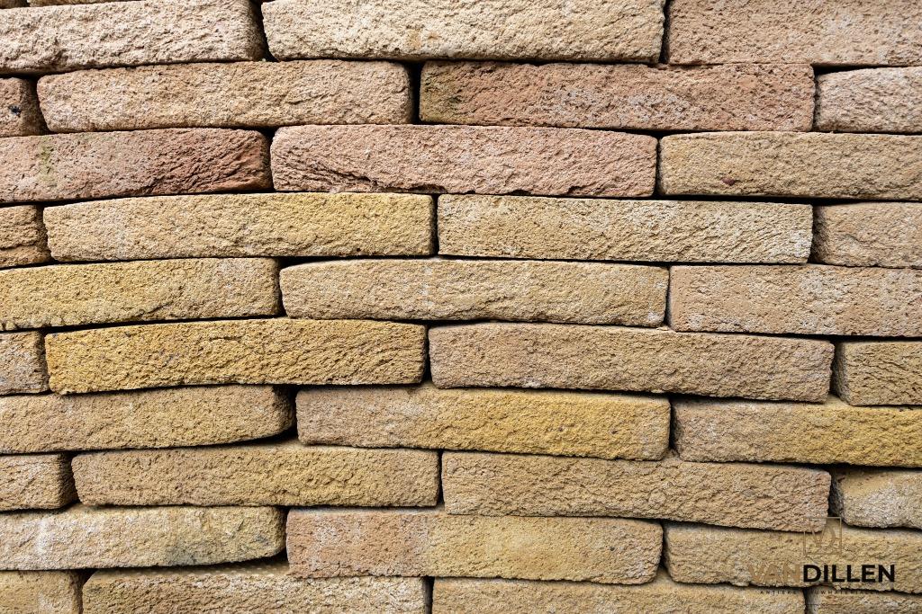 Oude Hilversumsformaat 23.5 x 3.5 cm gele stenen 1.000 stuks, Verzenden, Zo goed als nieuw, Bakstenen