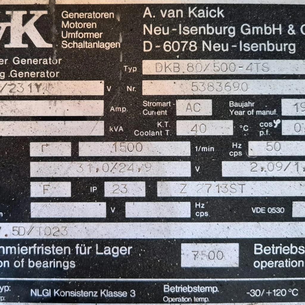 Mitsubishi 450KVA, Ophalen, Zo goed als nieuw, Dieselolie