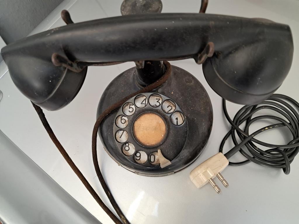 Oude zwarte telefoon jaren 70, Telecommunicatie, Vaste telefoons | Niet Draadloos, Ophalen of Verzenden