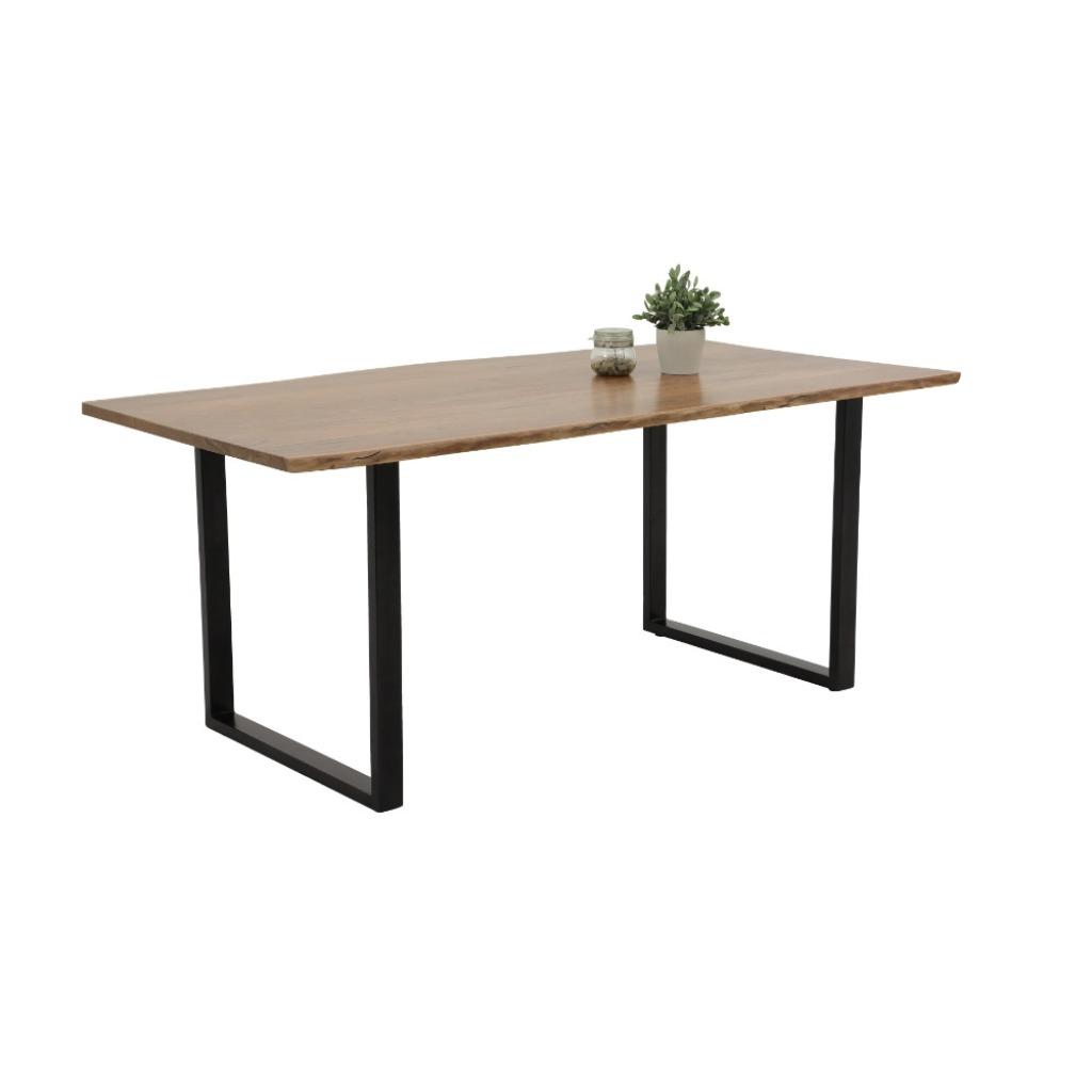 Boomstamtafel - Massief acaciahout - 160 x 90 cm - NIEUW!, Huis en Inrichting, Tafels | Eettafels, Nieuw, 150 tot 200 cm, Vier personen