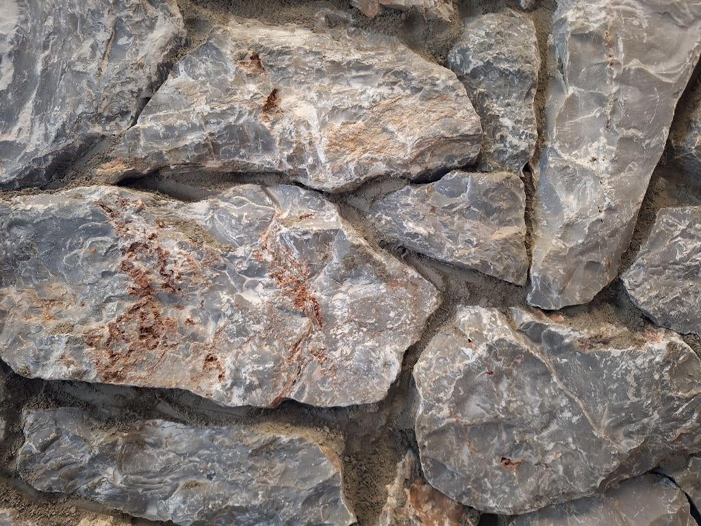 robuuste Griekse natuursteen muurbekleding Rocks Grey, Tuin en Terras, Ophalen of Verzenden, Nieuw, Graniet, Split