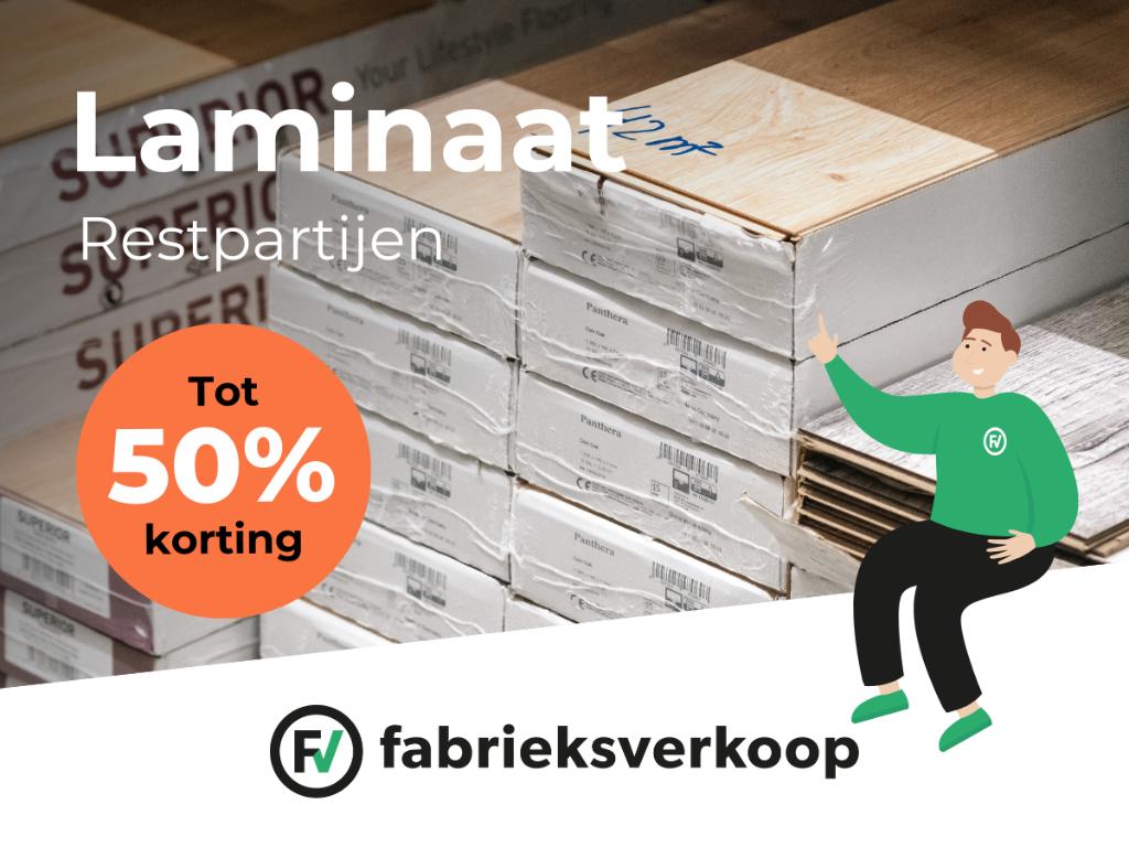 Restpartijen laminaatvloeren | vanaf €7,95 per m², Ophalen, Crème, 75 m² of meer, Nieuw