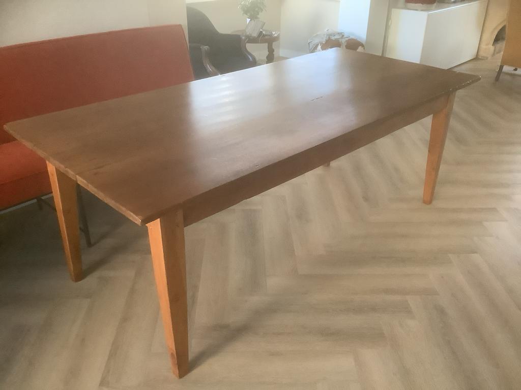 Teak Houten Eettafel, Ophalen, Gebruikt, Teakhout, 200 cm of meer
