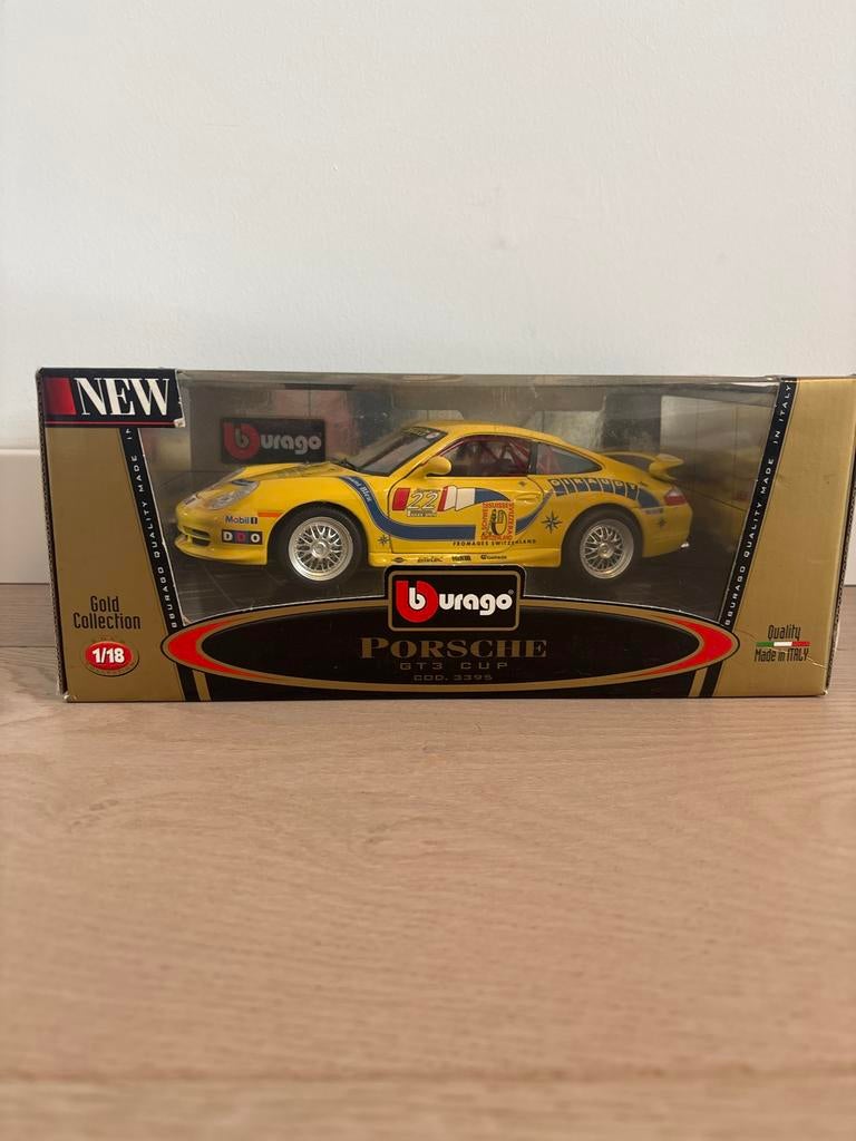 Porsche gt3 super cup, Ophalen of Verzenden, Zo goed als nieuw, Auto, Bburago