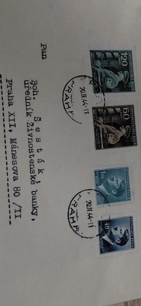 Derde Rijk poststuk 1944, Verzamelen, Ophalen of Verzenden, Nederland
