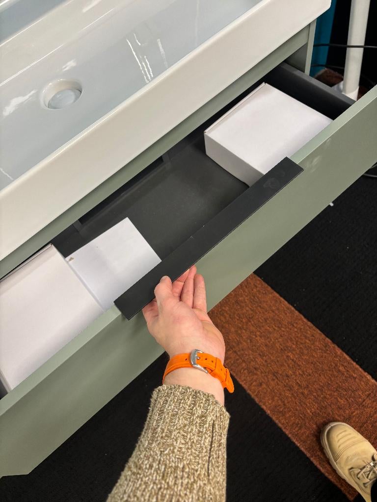Primabad badmeubel 100 cm + hoge kast en spiegel - showmodel, Huis en Inrichting, Badkamer | Badkamermeubels, Ophalen, 50 tot 100 cm