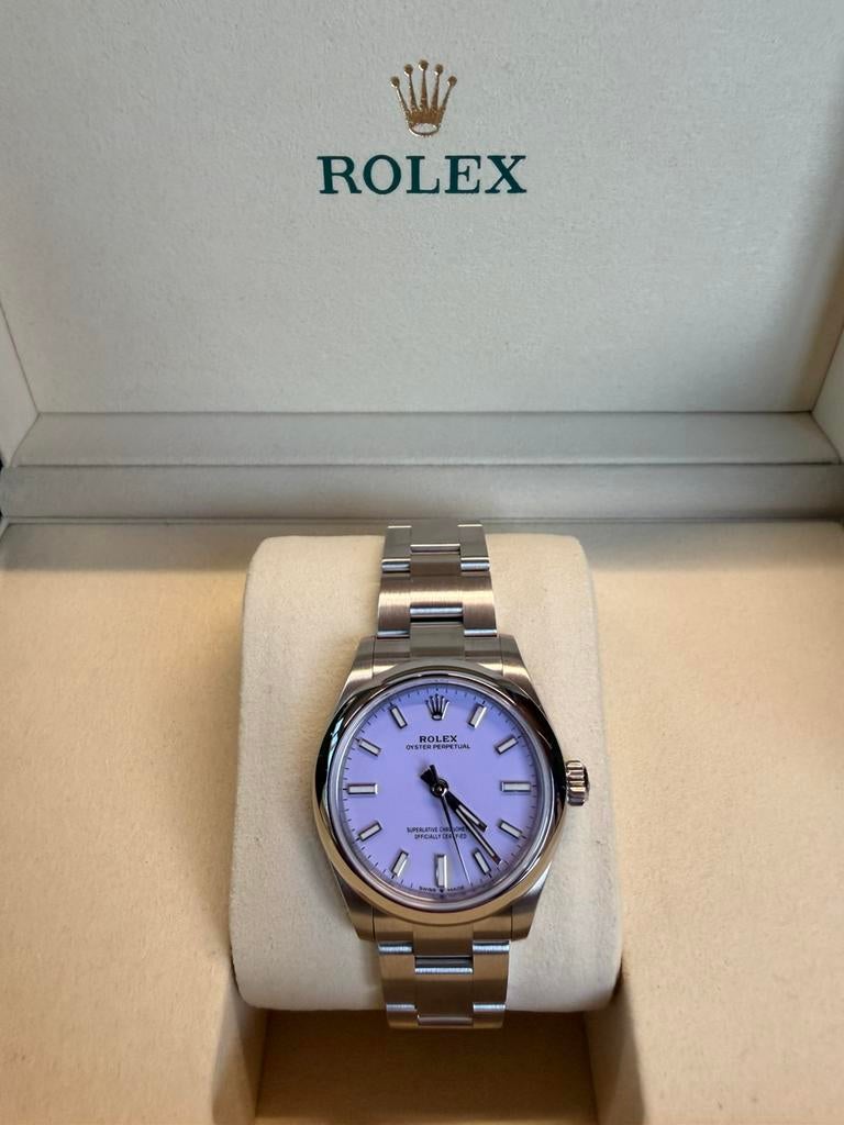 Rolex Oyster Perpetual 31mm “Lavender” 277200 Nieuw, Sieraden, Tassen en Uiterlijk, Horloges | Dames, Ophalen, Staal, Polshorloge