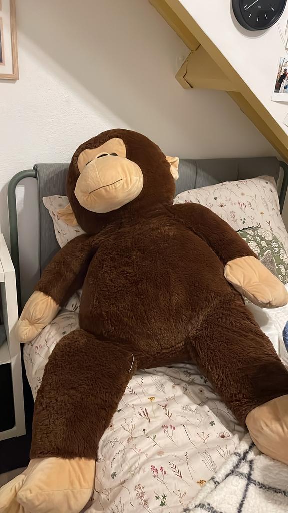 Grote aap knuffel, Verzamelen, Ophalen, Zo goed als nieuw, Stoffen beer, Overige merken