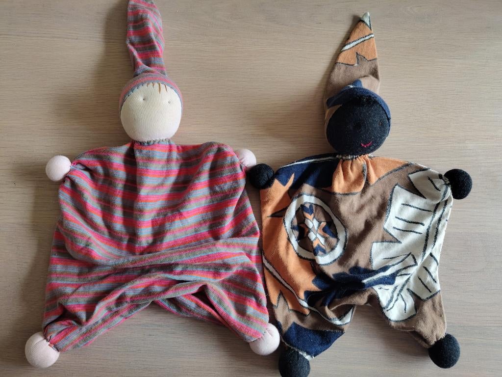 Knuffel popje / lappen pop / kraamcadeau, Ophalen of Verzenden, Hondenjas