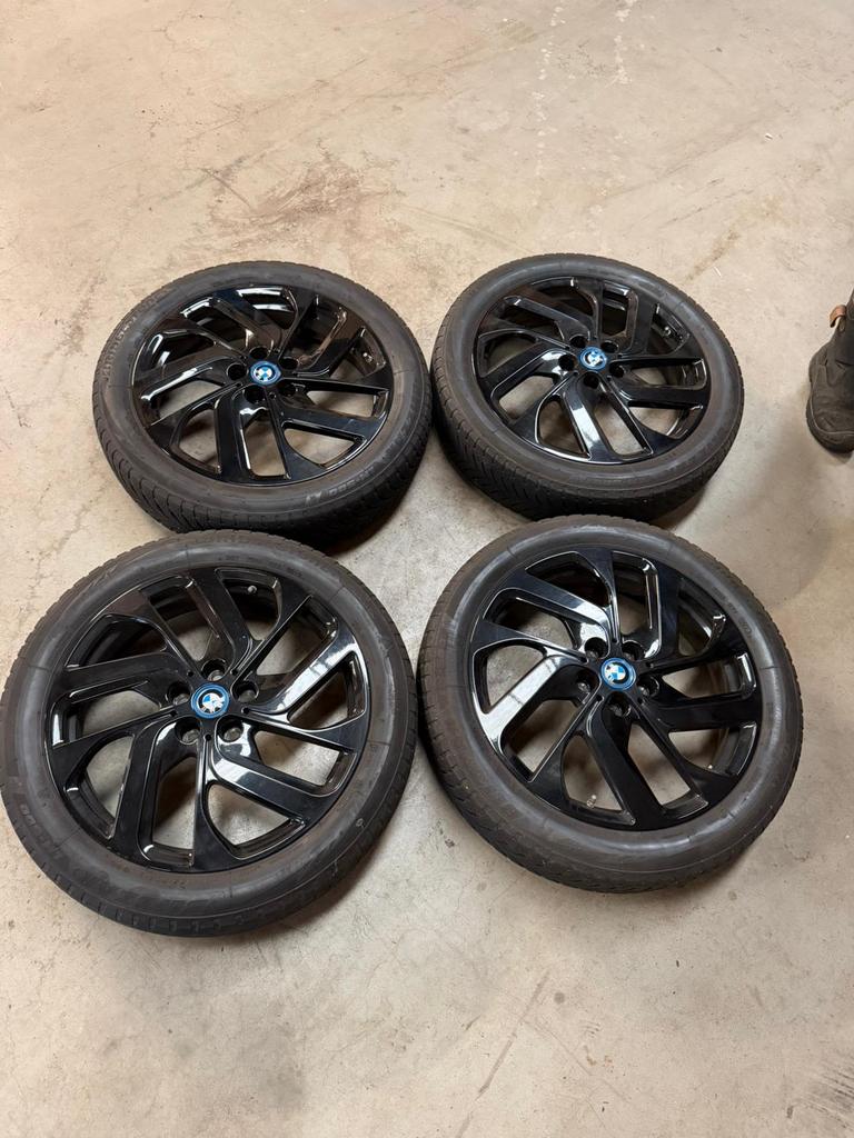 BMW I3 19 inch set velgen, Gebruikt, 155 mm, Velg(en), All Season