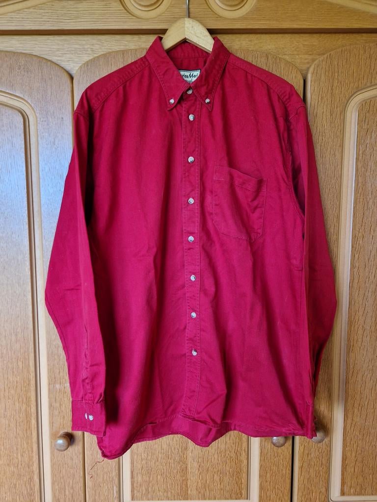 Rood overhemd van Enrico Mori maat 41, Kleding | Heren, Enrico Mori, Ophalen of Verzenden, Halswijdte 41/42 (L), Gedragen
