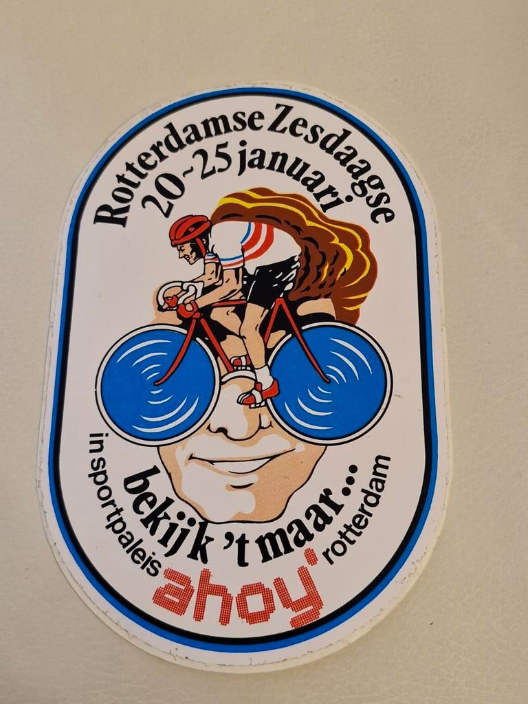 G 104 Rotterdamse Zesdaagse Ahoy Sticker, Ophalen of Verzenden, Gebruikt