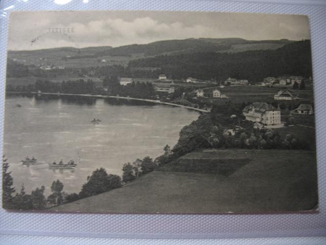 Titisee zwarte woud oude kaart uit circa 1911., Verzenden, Voor 1920, Gelopen, Duitsland