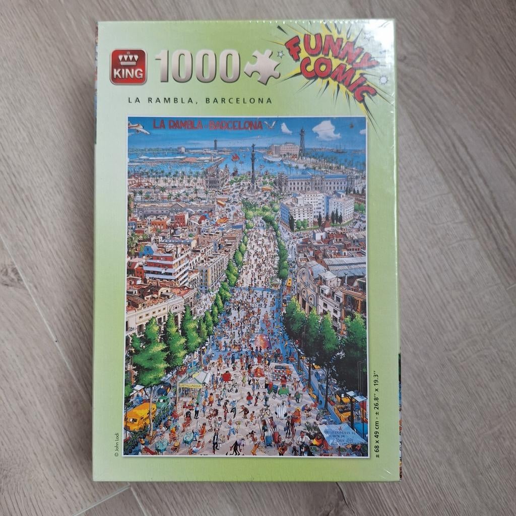 Puzzel King Funny Comic Barcelona, Ophalen of Verzenden, 500 t/m 1500 stukjes, Nieuw