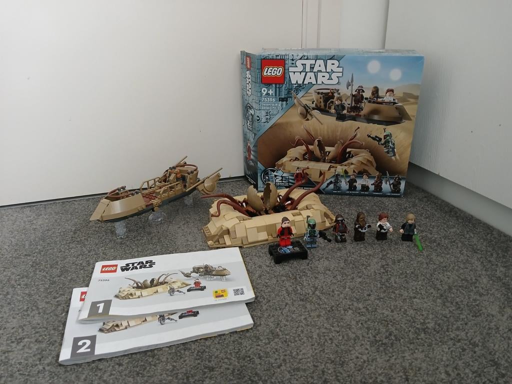 Lego 75396 desert skiff & sarlacc pitt met alle minifigures, Ophalen of Verzenden, Zo goed als nieuw