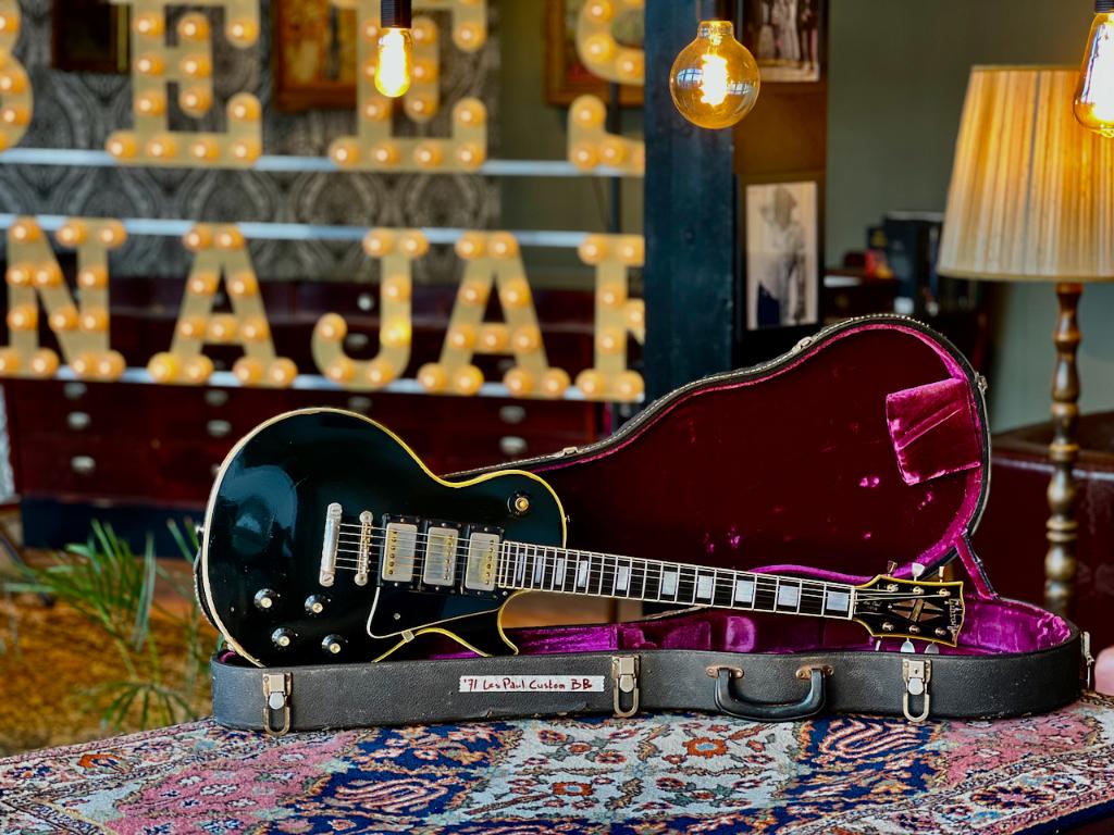 1971 Gibson Les Paul Custom Black Beauty 3PU 3 pickup, Muziek en Instrumenten, Gibson, Gebruikt, Ophalen of Verzenden, Solid body