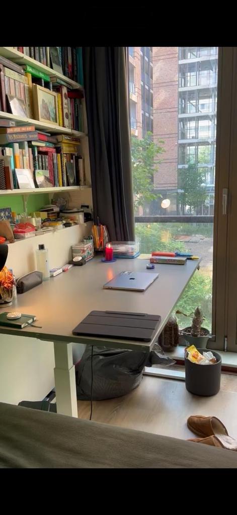 IKEA Rudolf Zit-Sta Bureau - Perfecte Staat!, Ophalen, In hoogte verstelbaar, Zo goed als nieuw