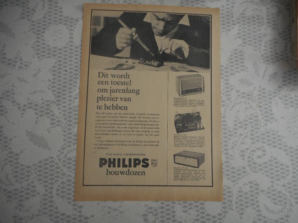 Adv. Philips. Bouwdozen. 1961., Verzamelen, Tijdschriften, Kranten en Knipsels, Ophalen of Verzenden, 1960 tot 1980, Nederland