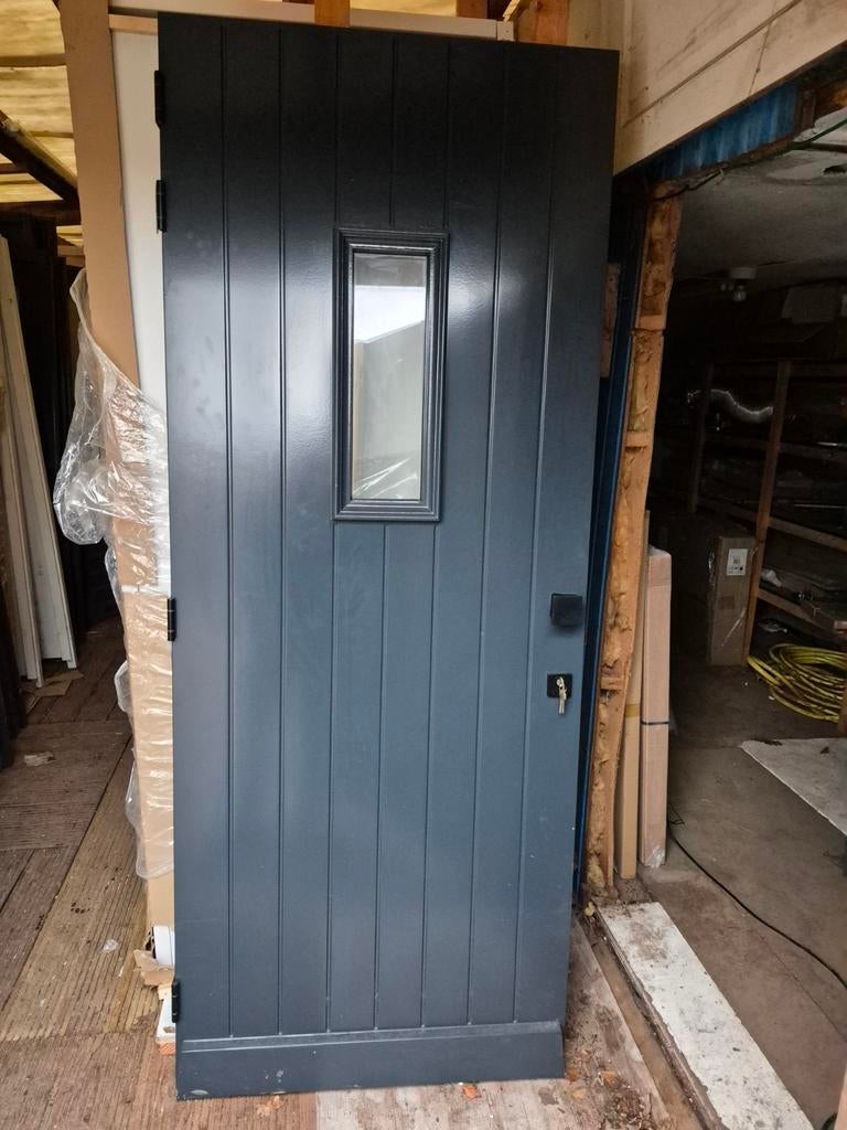 93x231,5cm Voordeur incl thermopane hang en sluitwerk JH50, Doe-het-zelf en Verbouw, Deuren en Horren, Ophalen, 80 tot 100 cm