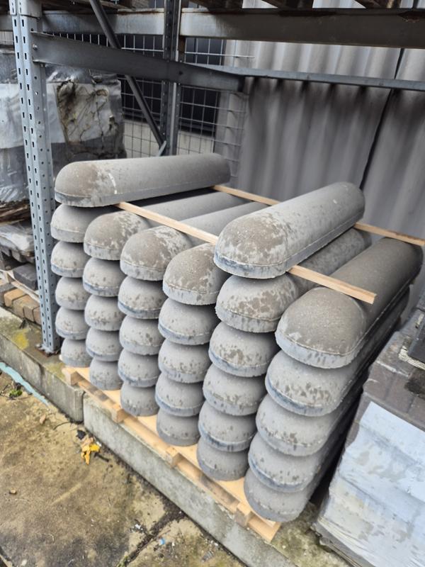 stootband 100x20x12 rond grijs, Verzenden, Biels, Nieuw, Beton
