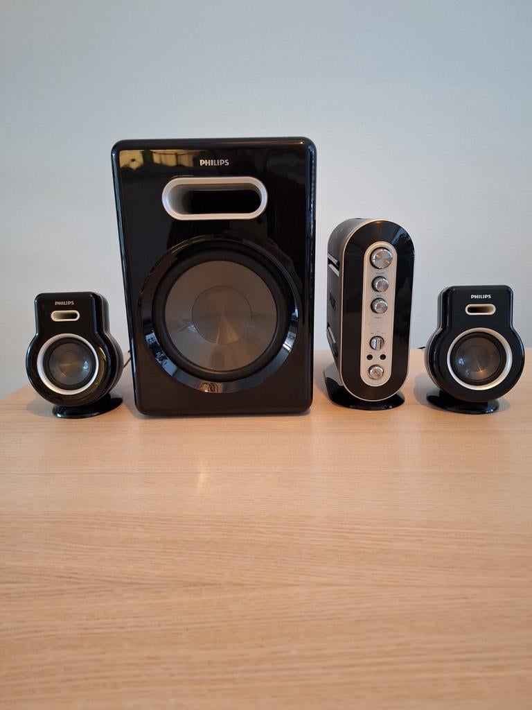 Philips 2.1 Speaker Systeem SPA 9350/10, Audio, Tv en Foto, Luidsprekers, Zo goed als nieuw, Complete surroundset, Minder dan 60 watt