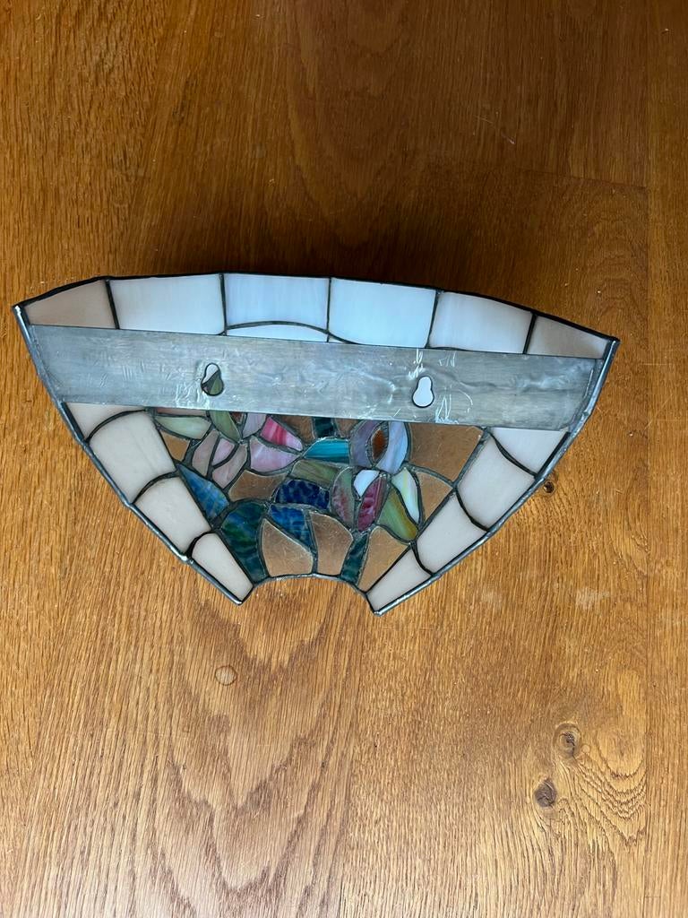 Louis Comfort Tiffany Stijl Lamp, Ophalen of Verzenden, Gebruikt, Glas
