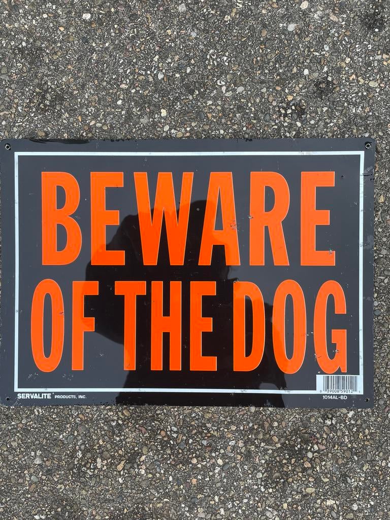 METALEN WANDBORD ‘BEWARE OF THE DOG’, Ophalen, Nieuw