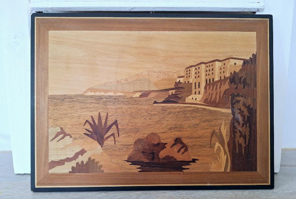 Italiaans schilderij, marqueterie, Ophalen of Verzenden