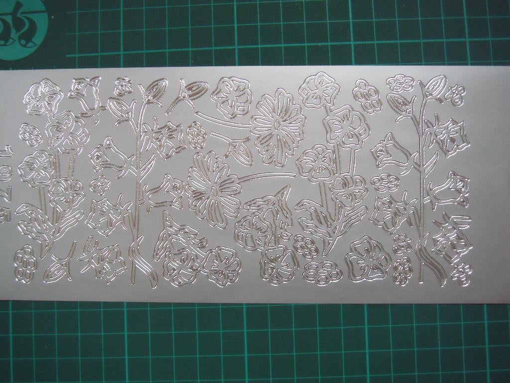 Peel off stickers zilver - 24 foto's - 3 voor 0,50, Hobby en Vrije tijd, Ophalen of Verzenden, Nieuw, Overige thema's, Overige typen